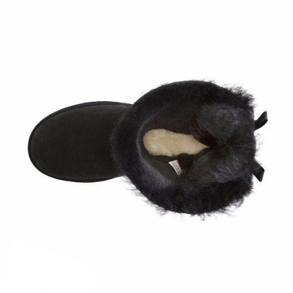 UGG Bailey Bow II Black Boots - Youth - Picture 5 of 6